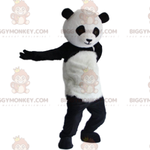 Costume da panda in bianco e nero, costume da panda di peluche