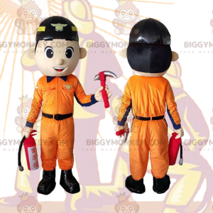 BIGGYMONKEY™-mascottekostuum Brandweerman, arbeider
