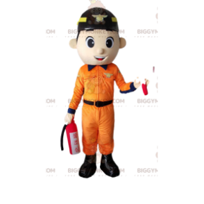 Costume de mascotte BIGGYMONKEY™ de pompier, d'ouvrier, costume