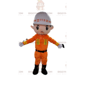 Bauarbeiter-Kostüm, Handwerker BIGGYMONKEY™ Maskottchen-Kostüm