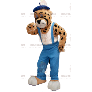 BIGGYMONKEY™ Costume da mascotte Ghepardo leopardo in tuta -