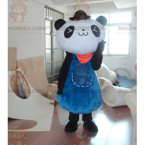 BIGGYMONKEY™ Costume da mascotte di Panda bianco e nero in