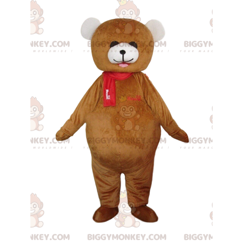 Costume da grande orso marrone e bianco, costume da