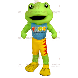 Green Yellow and Red Frog BIGGYMONKEY™ Mascot Costume –