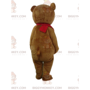 Déguisement de gros ours marron et blanc, costume de nounours -