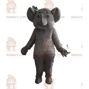 Costume da elefante grigio completamente nudo e