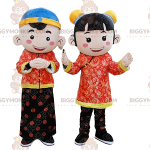 2 BIGGYMONKEY™s mascota de niños asiáticos, disfraces de niños