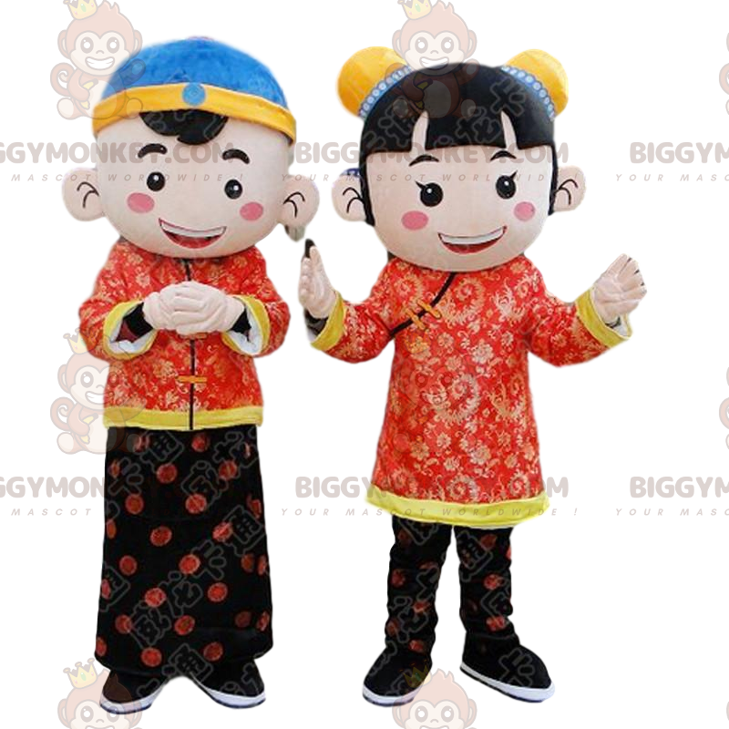 2 BIGGYMONKEY™ aasialaisten lasten maskotti, kiinalaiset lasten