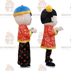 2 BIGGYMONKEY™s mascotte dei bambini asiatici, costumi per