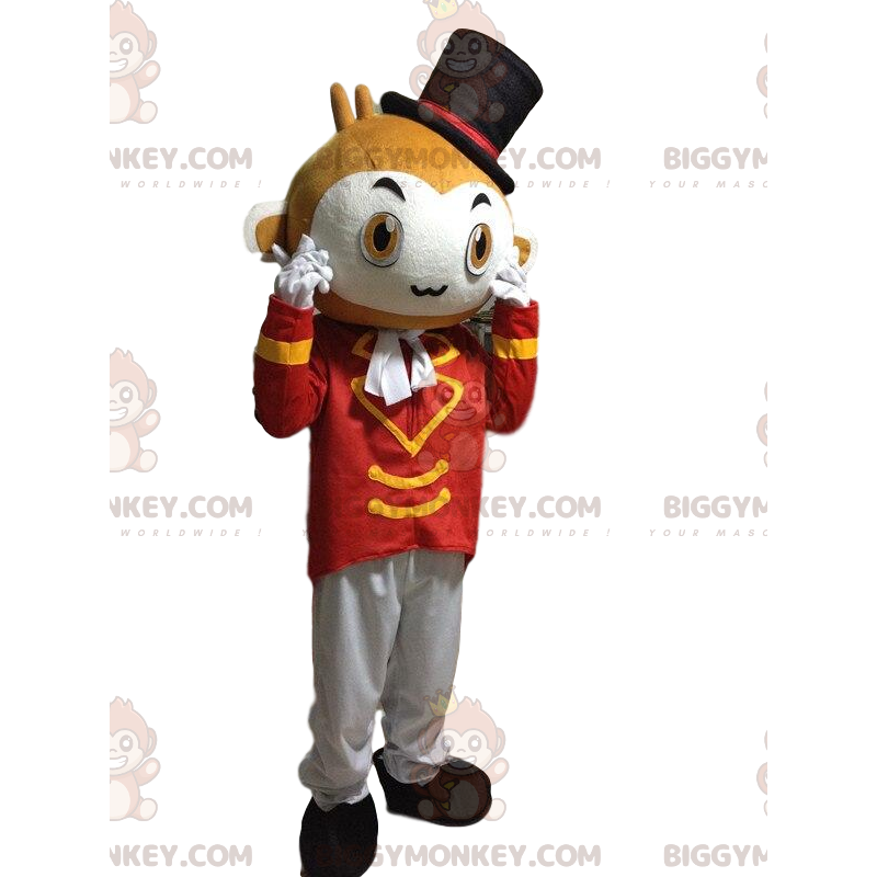 Στολή μασκότ BIGGYMONKEY™ Circus Monkey με καπέλο και κομψό