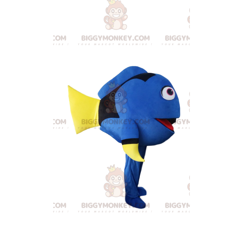 Traje de mascote BIGGYMONKEY™ de Dory, o famoso peixe-cirurgião