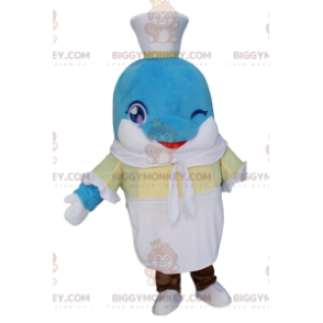 Kostium maskotki delfina BIGGYMONKEY™ ze strojem marynarza
