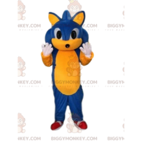 BIGGYMONKEY™ mascot costume of Sonic, the famous Sega video