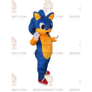 BIGGYMONKEY™ mascot costume of Sonic, the famous Sega video