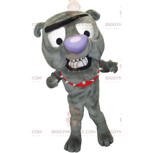 BIGGYMONKEY™ Costume mascotte cane Bulldog grigio -