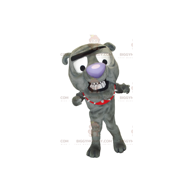 Costume de mascotte BIGGYMONKEY™ de chien gris de bulldog -