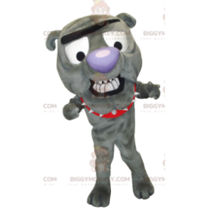 BIGGYMONKEY™ Costume mascotte cane Bulldog grigio -