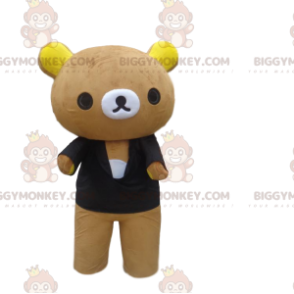 BIGGYMONKEY™ Big Plush Teddy Bear Mascot Costume with Black