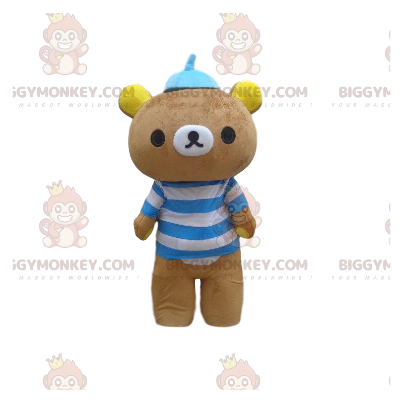 Costume de mascotte BIGGYMONKEY™ de gros ours marron avec une