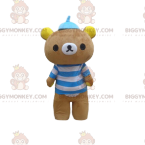 Traje de mascote de grande urso marrom BIGGYMONKEY™ com blusa e