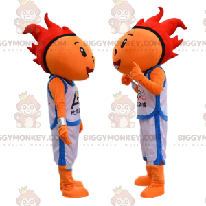 Traje de mascote BIGGYMONKEY™ de jogador de basquete laranja