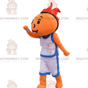 Traje de mascote BIGGYMONKEY™ de jogador de basquete laranja