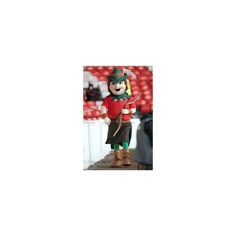 Robin Hood BIGGYMONKEY™ mascottekostuum in rood en groene