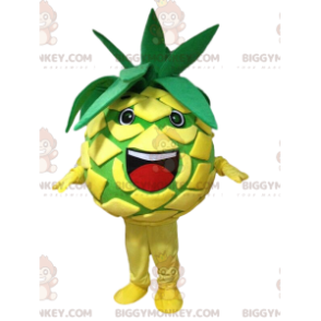 Costume da mascotte BIGGYMONKEY™ ananas giallo e verde, costume