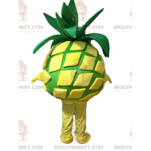 BIGGYMONKEY™ mascottekostuum gele en groene ananas, exotisch