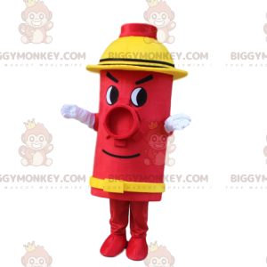 Disfraz de mascota BIGGYMONKEY™ con boca de incendios roja y