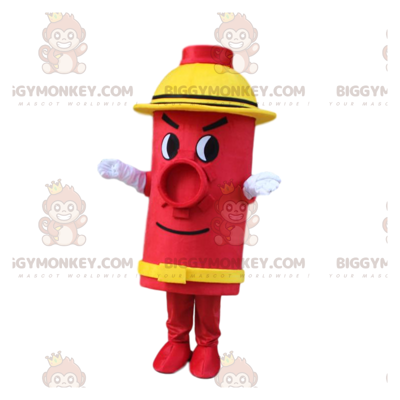 Costume de mascotte BIGGYMONKEY™ de bouche d'incendie rouge et