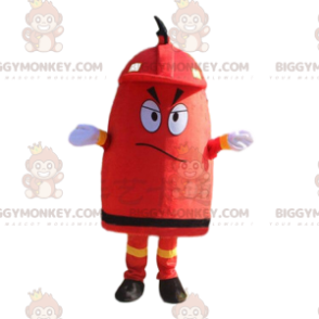 Disfraz de mascota BIGGYMONKEY™ con boca de incendios roja