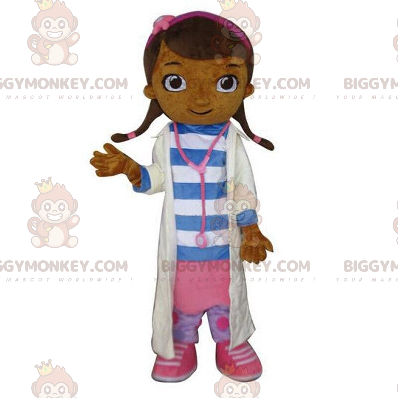 Costume de mascotte BIGGYMONKEY™ d'infirmière avec une blouse