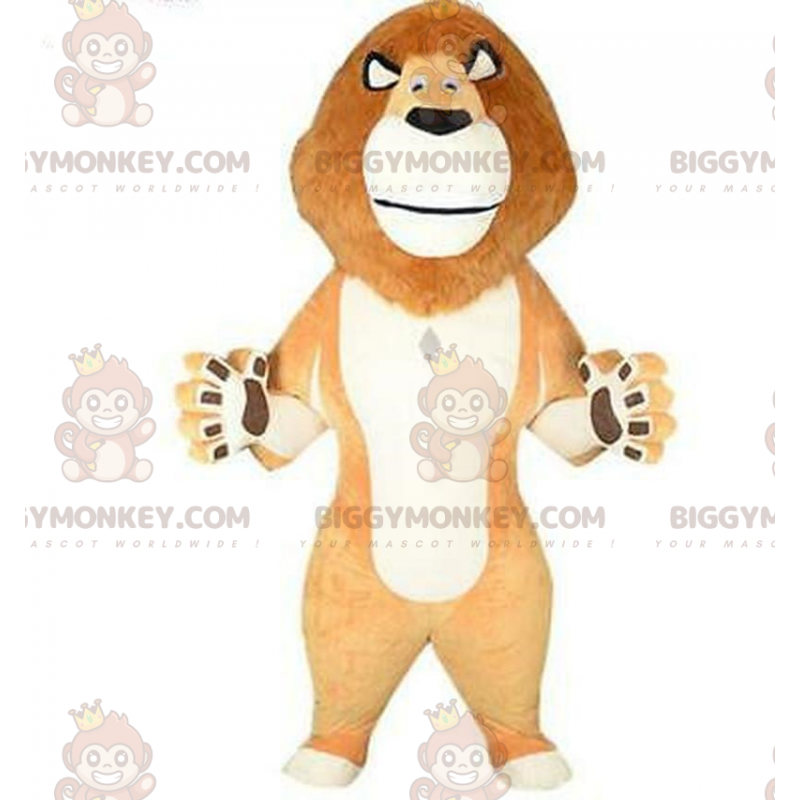 Costume de mascotte BIGGYMONKEY™ gonflable d'Alex, le lion du