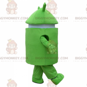 BIGGYMONKEY™ Android-Maskottchenkostüm, grün-weißes