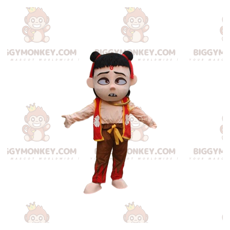 Costume de mascotte BIGGYMONKEY™ de Ne Zha, enfant démon