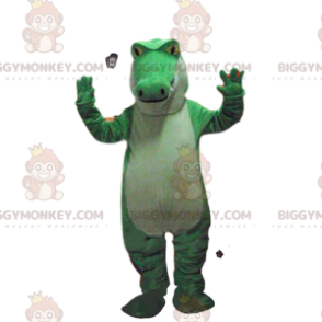 Costume da mascotte BIGGYMONKEY™ coccodrillo bianco e verde