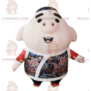 Costume de mascotte BIGGYMONKEY™ de cochon gonflable géant