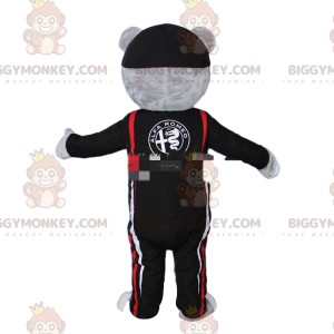 Costume de mascotte BIGGYMONKEY™ de nounours gris habillé en