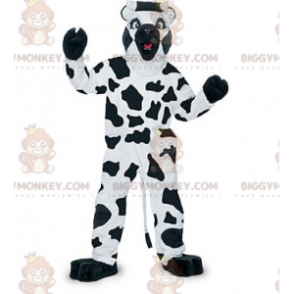 Στολή μασκότ BIGGYMONKEY™ με λευκή και μαύρη αγελάδα -
