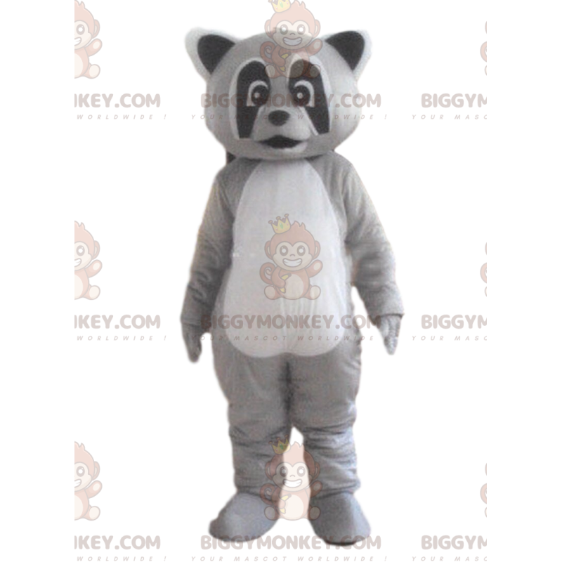 Costume de mascotte BIGGYMONKEY™ de raton laveur tricolore