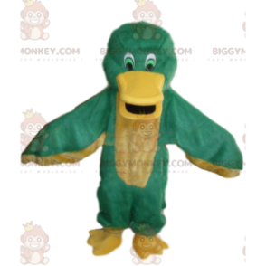 Disfraz de mascota BIGGYMONKEY™ pato verde y amarillo, disfraz