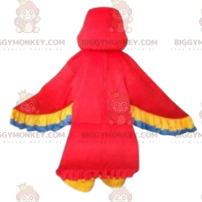 Costume de mascotte BIGGYMONKEY™ de perroquet rouge, jaune