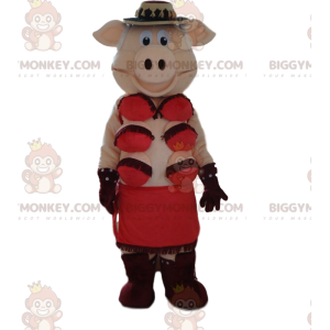 Disfraz de mascota de cerdo de cabaret BIGGYMONKEY™, disfraz de