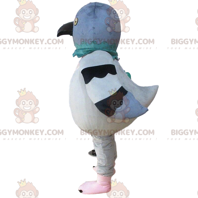 Costume de mascotte BIGGYMONKEY™ de pigeon géant, gris et