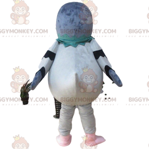 BIGGYMONKEY™ costume da mascotte piccione gigante, grigio e