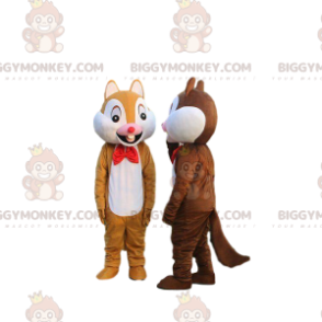 2 mascote BIGGYMONKEY™ de Tic et Tac, esquilos de desenho