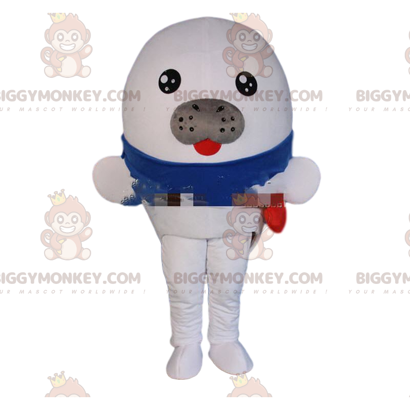 BIGGYMONKEY™ Costume da mascotte leone marino bianco, costume