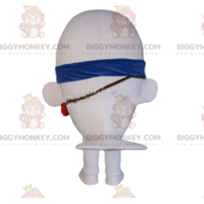 Costume de mascotte BIGGYMONKEY™ d'otarie blanche, costume de