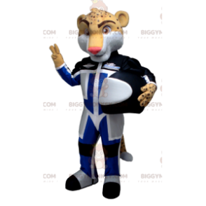 BIGGYMONKEY™ Costume da mascotte Tigre leopardata in costume da